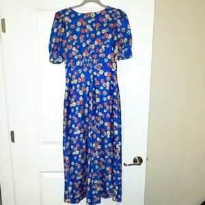NWT ASOS Floral Long Short Sleeve Dress - Size 6